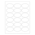 ChromaLabel 1.50 x 2.5 Inch Oval Printable Labels Laser and, 450/Pack