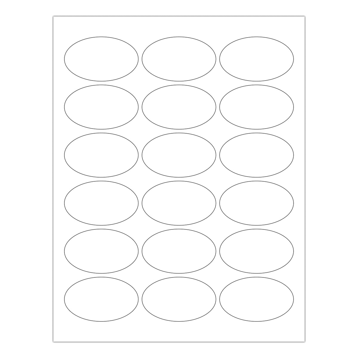 ChromaLabel 1.50 x 2.5 Inch Oval Printable Labels Laser and, 450/Pack