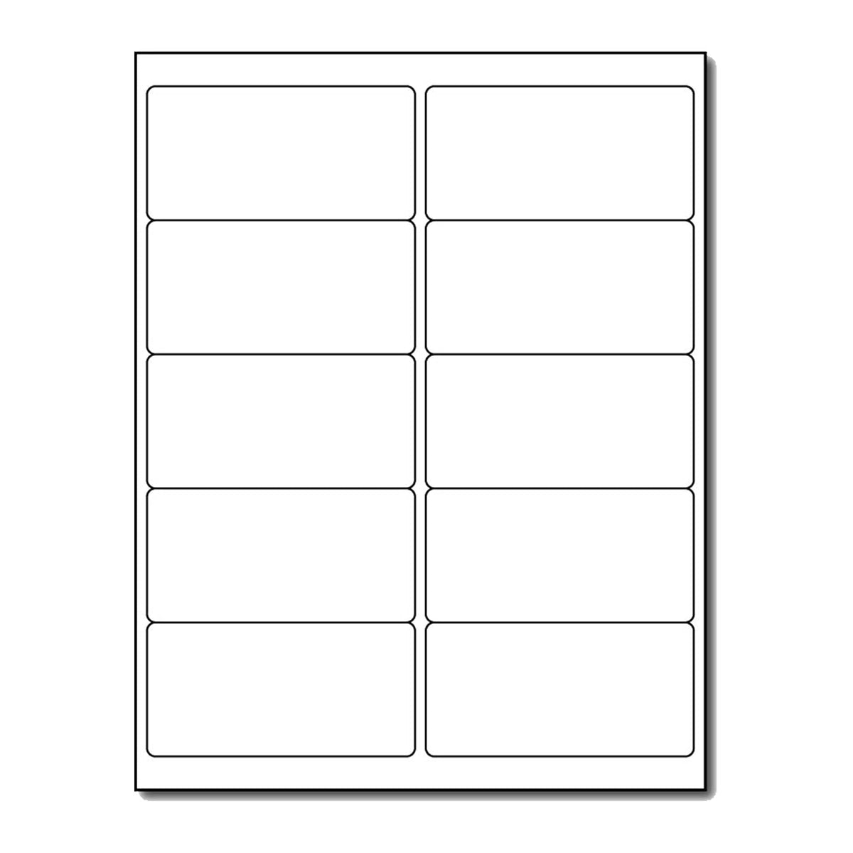 White Removable Shipping Labels 2" x 4" Mailing Stickers - 250 Labels