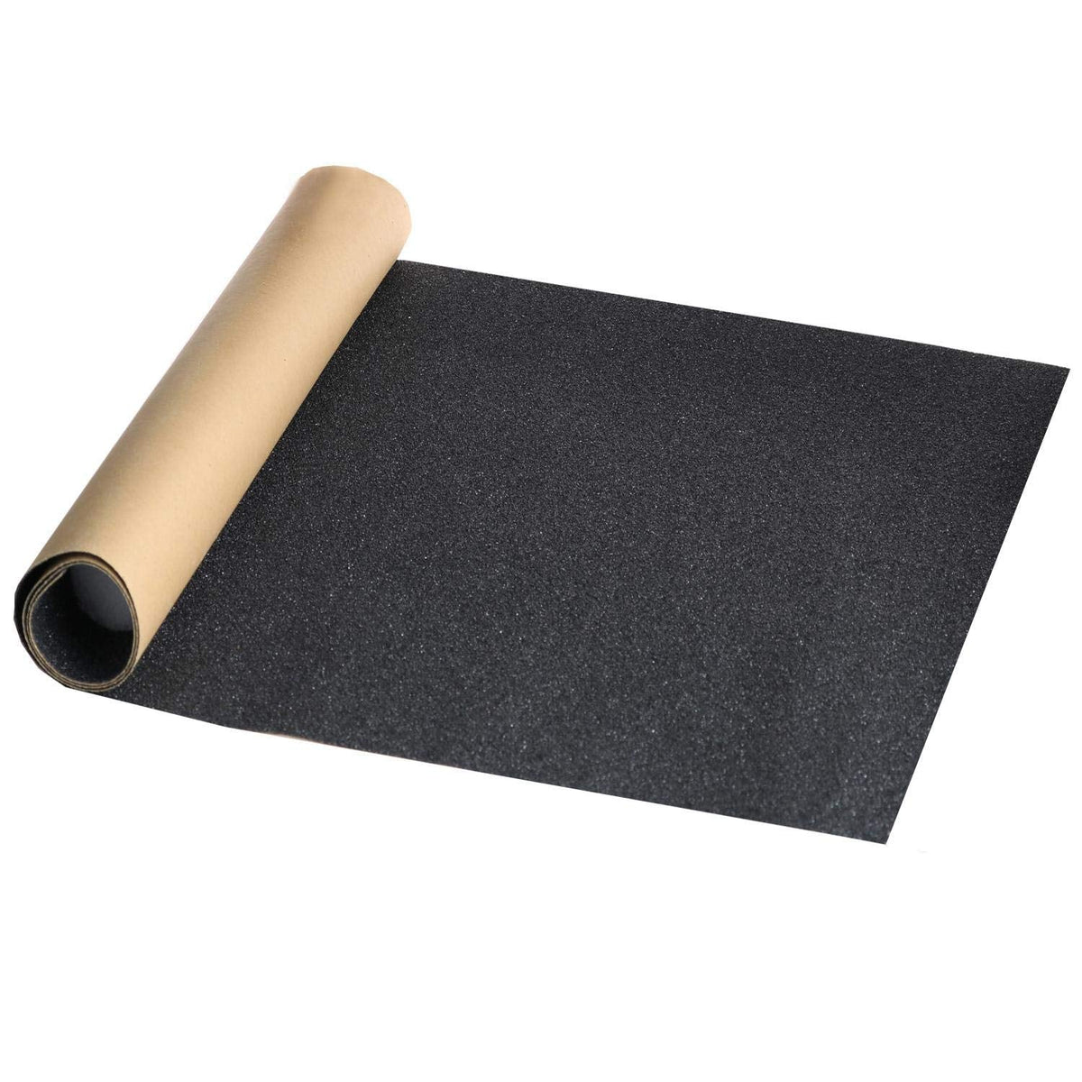 ZUEXT 10.6" x 49.2" Black Skateboard Grip Tape Sheet, 80 Grit Bubble Free Waterproof Scooter Grip Tape, Anti Slip Longboard Griptape, Sandpaper for Rollerboard Stairs Pedal Wheelchair Steps (125x27cm)