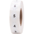 All-purpose number stickers from 1 to 100, 0.50 inch size, 1,000 labels, featuring black numerals on white background.