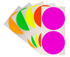 ChromaLabel 3-inch round color-coding labels with fluorescent dots for warehouse inventory, set of 100 permanent stickers.