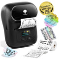 Phomemo M110 Label Maker Machine with Tape Thermal Label Printer Ebony Black 1 printer with 1 roll paper