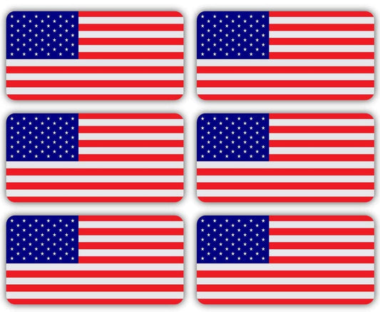 6 pcs Reflective USA Stealthy Flag Hard Hat Stickers, Black Ops Hardhat Decals | Tactical Morale Military Gear Labels | USA American Flag Helmet Toolbox Usa Flag