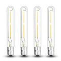 Bonlux LED T6.5 Exit Sign Clear Light Bulbs, 2W E17 Intermediate Base T6.5 LED Appliance Bulb (20W Incandescent Equivalent) for Refrigerator Freezer, Daylight 6000K (4-Pack,E17 Base) 2 Watts - 4 Pack