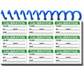 Self laminating calibration labels by wootile, 1x2 inch write-on stickers for NIST calibration, safety, and quality control.