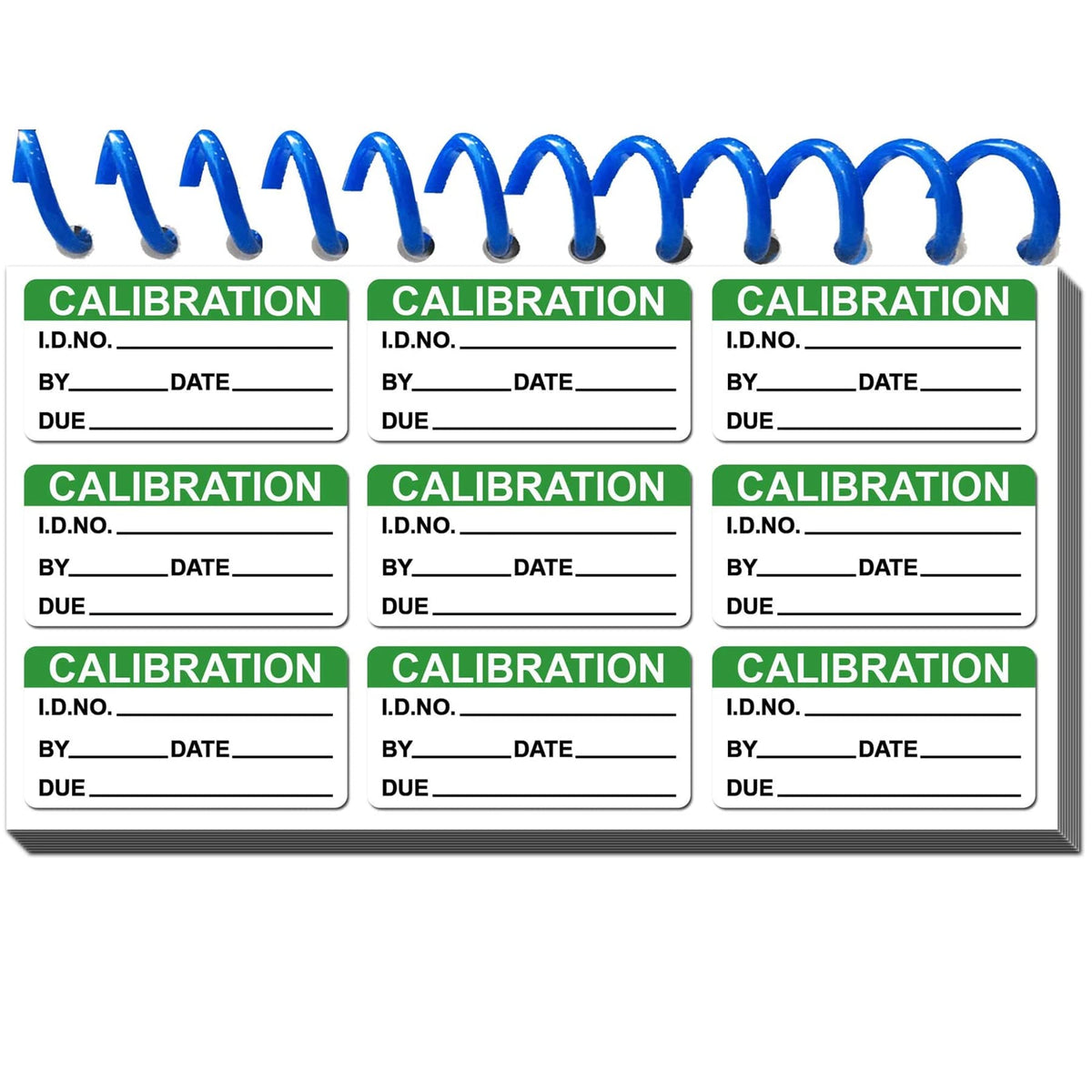Self laminating calibration labels by wootile, 1x2 inch write-on stickers for NIST calibration, safety, and quality control.