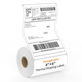 FungLam 4"X6" Thermal Shipping Labels, 4X6 Labels,White Mailing Shipping Labels, Perforated, 250 Labels,Compatible with iDPRT, JADENS and Rollo. 1 Roll