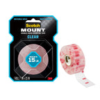 Scotch-Mount Clear Double-Sided Mounting Tape, Clear, 1 Roll