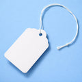 500 White Merchandise Tags with String Attached, 2 1/4" x 1 7/16" 500