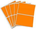 Orange ChromaLabel 2 x 3 inch rectangular color-coding inventory labels, 50 stickers per pack, for organization and labeling.