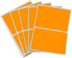 ChromaLabel fluorescent orange rectangular color-coding inventory labels, 2 x 3 inches, 50 stickers per pack for organization.