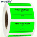 1 X 2 Inch Inspected by Rectangle Labels Quality Control Inventory Labels Green 1 x 2 inch