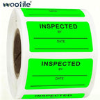 1 X 2 Inch Inspected by Rectangle Labels Quality Control Inventory Labels Green 1 x 2 inch