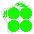 ChromaLabel 2-inch fluorescent green round removable color-code labels for warehouse inventory, pack of 100 high visibility stickers.