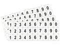 ChromaLabel Number Stickers, 1 x 3/4 Inch White, 300/Pack