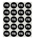 ChromaLabel 1-inch round removable day labels in black, color-coding stickers with 420 per pack, for organizing and labeling.
