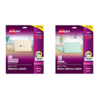Avery Clear Easy Peel Address Labels for Laser Printers (15660) and Avery Matte Frosted Clear Return Address Labels for Laser Printers (15667)