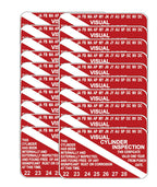 Scuba Visual Cylinder Inspection Sticker Decal Tag Years 2022-2028 (20 Pack)