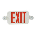 1 Pack Red &Green LED Exit Sign with Emergency Lights-Two LED Adjustable Head Emergency Exit Light-UL Listed- Emergency Exit Light Combo with Backup Battery-120/277VAC. 1 Pack