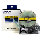 Epson LABELWORKS 250BYPX Label Tape - Black on Yellow - 2" (50mm), 26.2ft