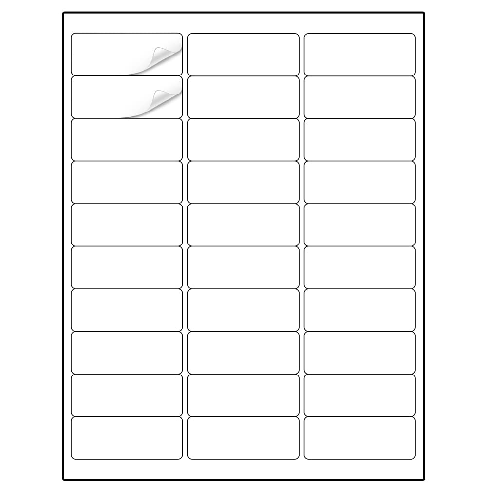 Methdic Address Labels 1" x 2-5/8" 3000 Labels Sticker Paper for Laser/Ink Jet Printer Mailing Labels 8.5"×11" White 30 per Sheet Rectangular 1" x 2-5/8" 100 Sheets