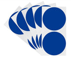 ChromaLabel 3-inch round dark blue color-coding label stickers with permanent adhesive, high visibility for warehouse inventory, 100 per pack.