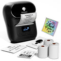 Phomemo M110 Label Maker with 3 Tapes, Bluetooth Portable Thermal Printer Black 1 Printer + 3 Roll Labels