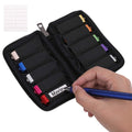Vellgo USB flash drive case with soft material, 10-slot organizer for thumb drives and electronic accessories, portable storage bag.