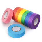 8 Rolls Colored Masking Tape Rainbow Painters Tape, 0.6 Inch x 16 Yard Bright