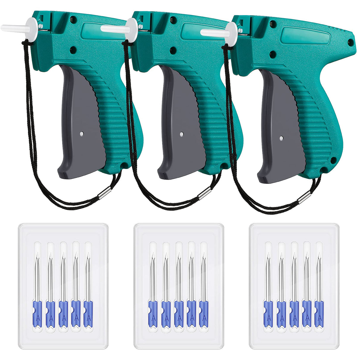 Honoson 3 Pcs Tagging Gun Applicator with 15 Steel Needles,Green Green