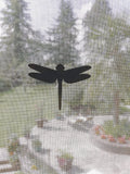 Retractable Screen Door Decals - 5 per Package - Keep Children Safe - Alert Birds, Dogs, Kids - Warn, Protect, Window Safety - Dragonflies (White) White