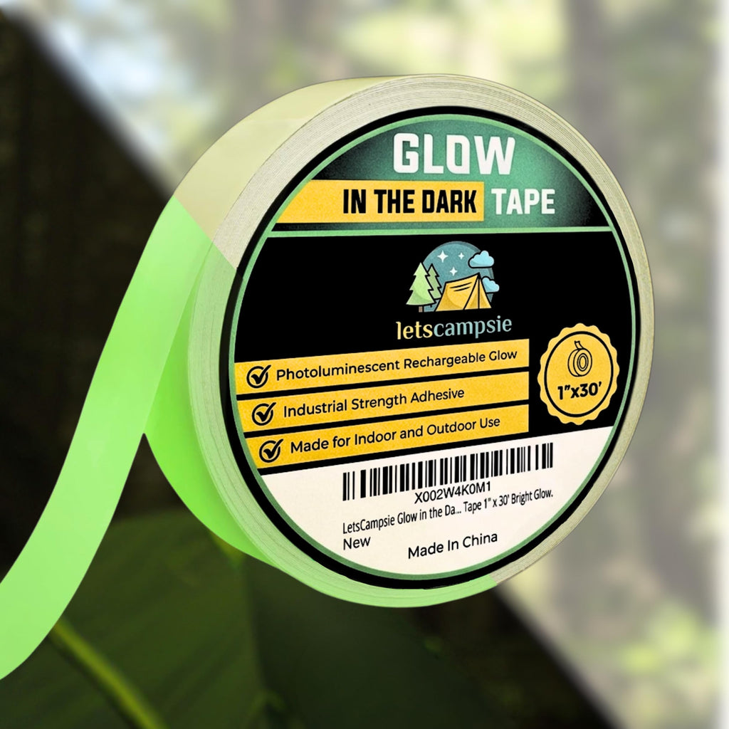 Glow in The Dark Tape – 30ft x 1inch – Premium Industrial Grade Interior and Exterior Luminous Glow Tape to Help See Objects at Night and Outdoors