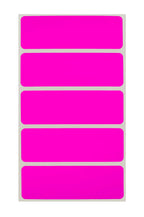 ChromaLabel fluorescent pink removable color code rectangle labels, 1 x 3 inches, pack of 150, for organization and color coding.