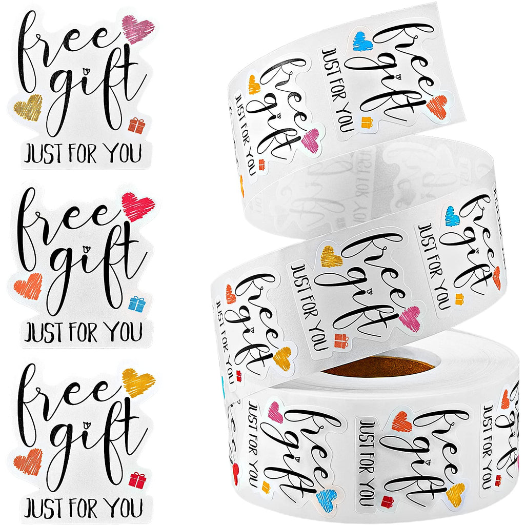 Chuangdi 1000-piece Just for You labels and stickers roll with irregular shapes, thank you notes, for packaging and small business use.