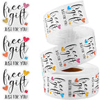 Chuangdi 1000-piece Just for You labels and stickers roll with irregular shapes, thank you notes, for packaging and small business use.