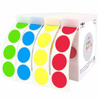 4000PCS 3/4" Round Color Coding Dot Stickers,4 Bright Color Circle Labels 4colors 4 Rolls-4000PCS