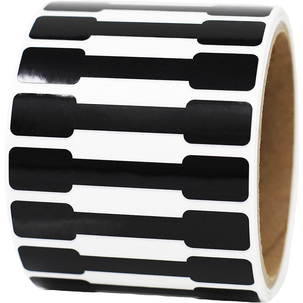 Black Blank Tamper Evident Labels 0.5 x 2.75 Inch 500 Total Clear Stickers - Tamper Proof Stickers, Ideal for Food Delivery, Food Packaging, Envelope Seals, Product Protection