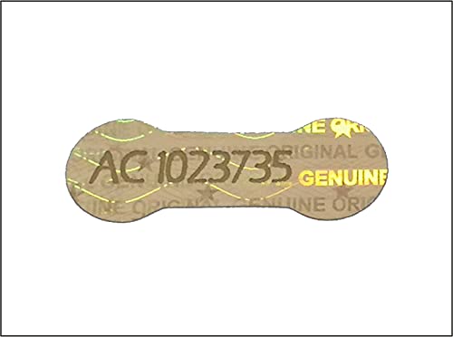 1000 pcs Gold Security Hologram Labels 0.78 x 0.27 inches, Void Warranty Stickers Tamper evident Seals Dogbone with Serial Numbers