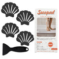Secopad Non-Slip Bathtub Stickers, 24 PCS Shell Safety Bathroom Tubs Showers Treads Adhesive Decals Scraper (Black) Black