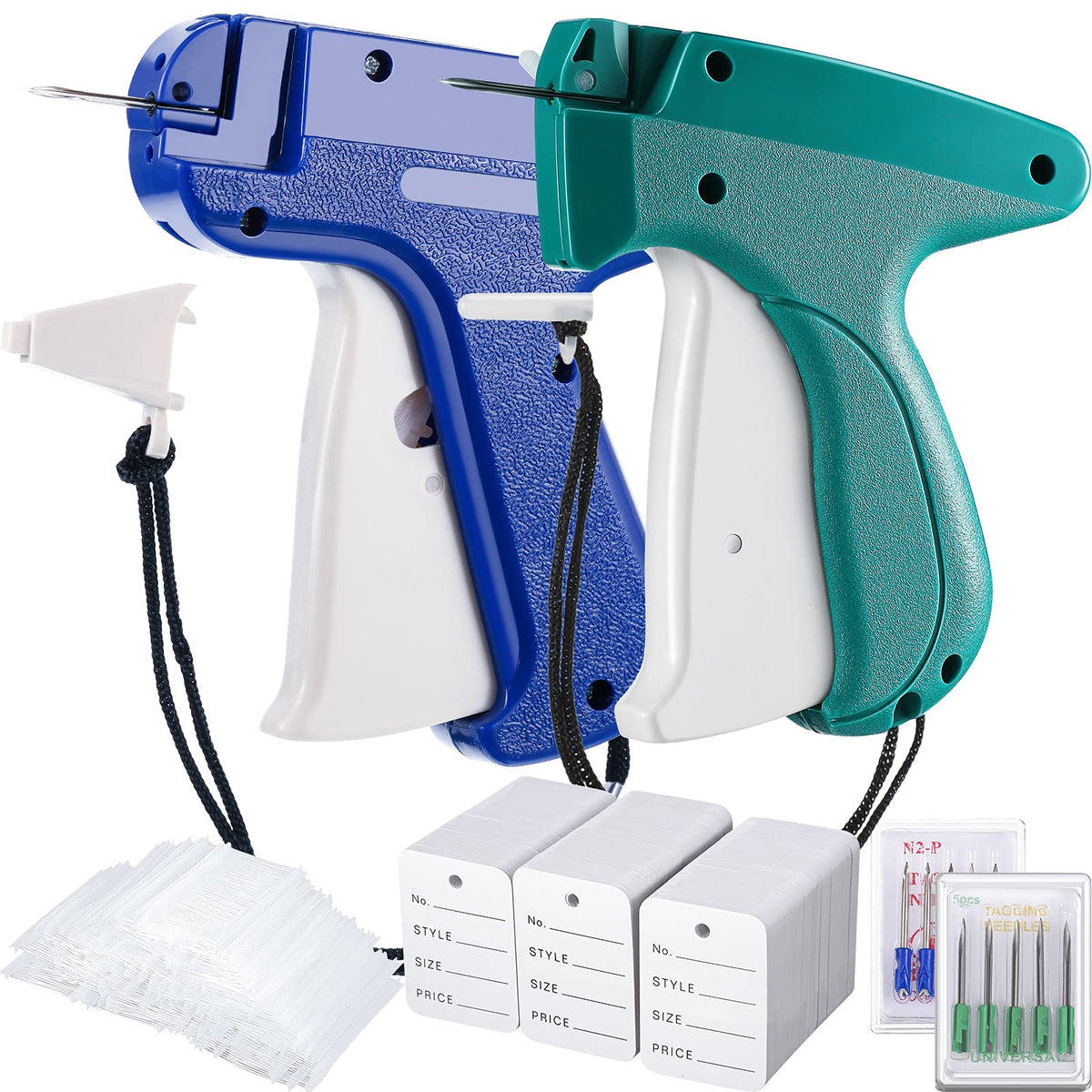 Honoson 1112 Pcs 2 Price Tagging Gun for Clothing, Blue, Green
