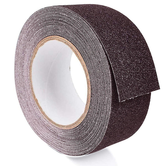 HAOT 2 Inch X 32.8ft Non Slip Safety Grip Tape for Stairs Steps Brown Non Skid Tread High Traction FrictionStrong Grip Abrasive Adhesive Tape 2" Width x 396" Long