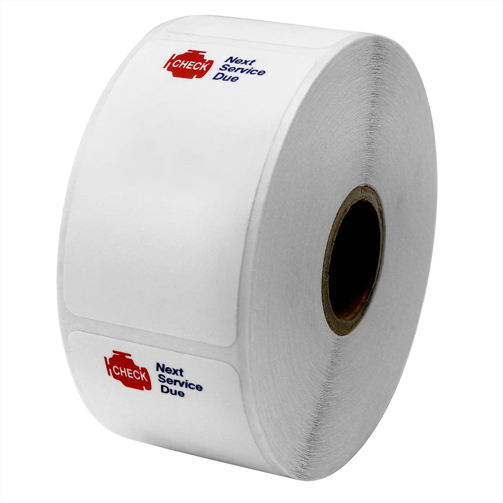Printer Service Reminder Stickers, Check Engine Image, 500 Count