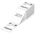 4" x 6" Fanfold Direct Thermal Labels, 500 Per Stack, White Perforated Shipping Labels Compatible with Zebra, Elton Printers(1 Stack) 500 Labels/Stack 1 Stack