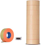 Veltec Premium 2212 Pricing Labels for Garvey and Contact 22-6 22-7 22-8 Price Gun - 9 Rolls, 11,000 Labels and Free Inker (Red) Red