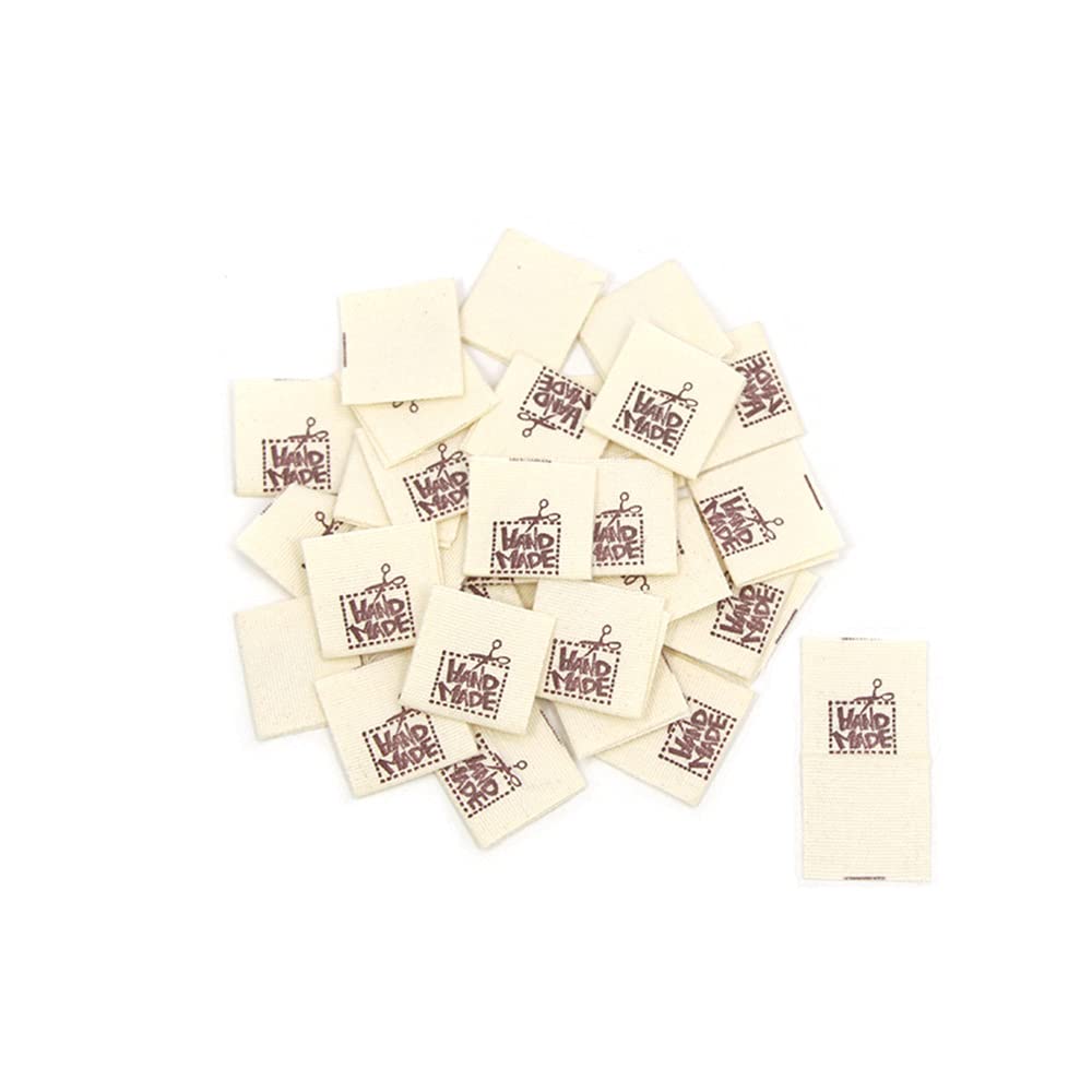 50 Pcs Clothes Cotton Labels Sewing Washable Handmade Garment Clothing for DIY Sewing (#7) #7
