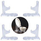 Tea Cup and Saucer Display Stands Coffee Teacups Shelf Display Rack High Legs 4 Packs