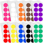 Zonon 1200 Pieces 2 Inch Colored Dot Stickers 10 Color Printable & Writable