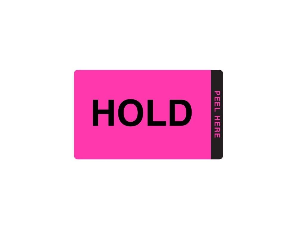 ChromaLabel 3" x 5" Imprinted Hold Quality Control Labels, 50/Pack