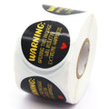 Wailozco warning opening package stickers, thank you stickers, handmade seals, small shop labels, roll of 500 for packaging.